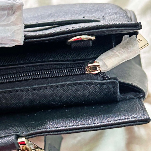 SATCHEL/SHOULDER BAG, DANIER LEATHER, BLACK, POCKETS, FRONT ACCENT LIKE A BIRKIN - Picture 13 of 16